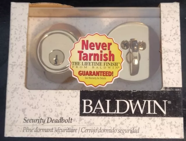 Baldwin High Security Deadbolt never tarnish solid forged brass 98241-003