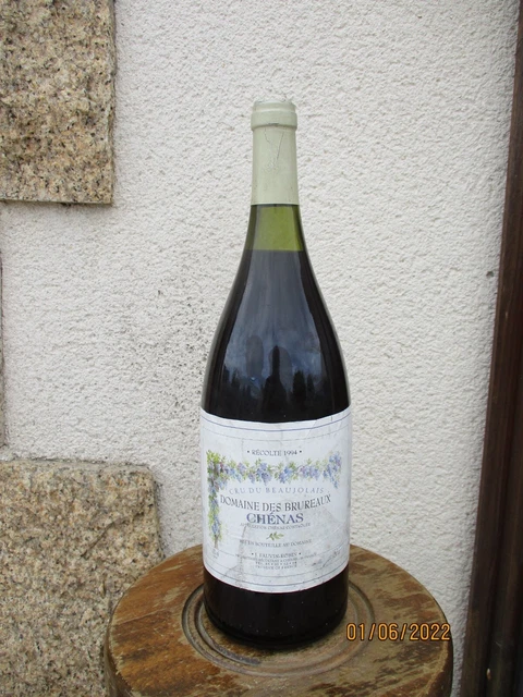  1    magnum   domaine des  bruneaux 1994  chenas   cru de beaujolais 150 cl