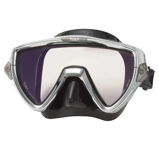 TUSA Visio Pro Adjustable Snorkeling Scuba Diving Mask, Chrome (M-110SQB-CR)