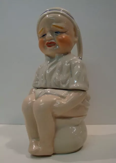 Caja Figurilla Niño Art Deco Estilo Art Nouveau Estilo Porcelana