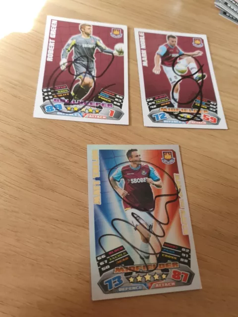 West Ham Footballers Hand Signed Autographs