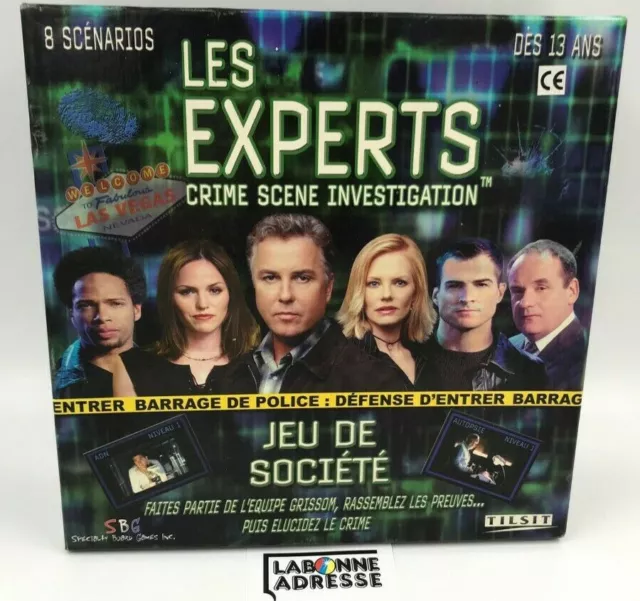 Jeu de Société Les Experts crime scène d'investigation Edition TILSIT - COMPLET