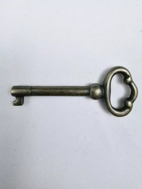 KY-2AB Antique Brass Hollow Barrel Skeleton Key for Drawer OR Cabinet Lock