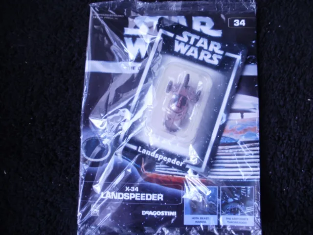 Star Wars The Official Figurine Collection No 34 LANDSPEEDER IN SEALED BAG MINT