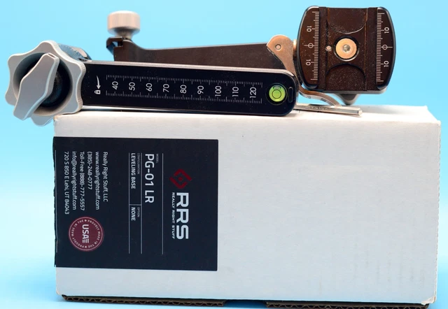 Really Right Stuff PG-01 LR Compact Pano-Gimbal W/leveling base Exc++++