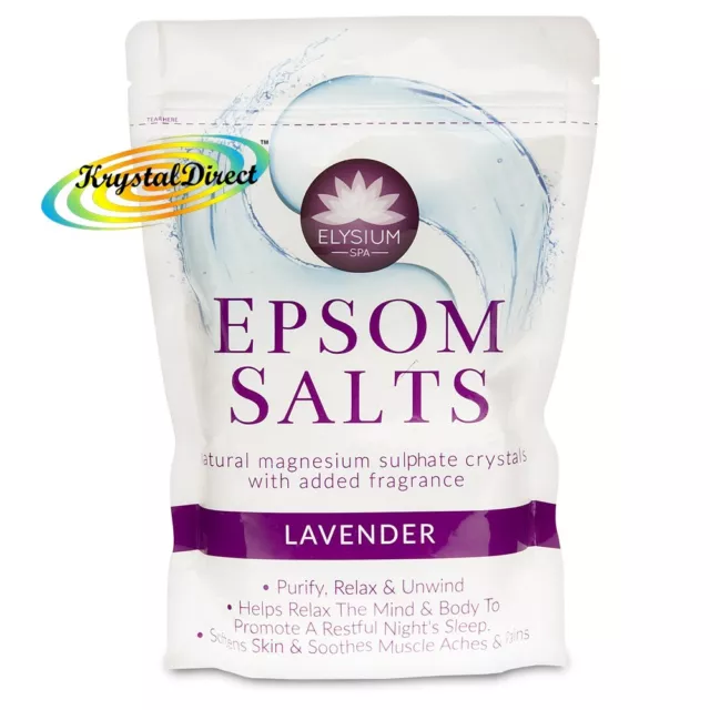 Epsom Salts Bath Soak Lavender Natural Magnesium Sulphate 450g