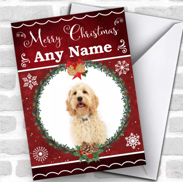 Cockapoo Dog Traditional Animal Personalised Christmas Card