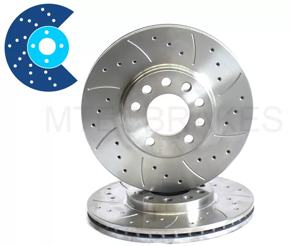 REAR Brake Discs For TOYOTA SUPRA 3.0 24V Turbo Non-Turbo MA70 Drilled Grooved