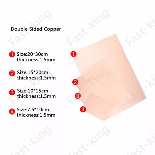 FR4 Copper Clad Plate Laminate PCB Circuit Board 7x10cm 10x15cm 15x20cm 20x30cm
