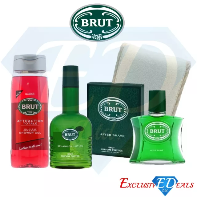 BRUT 3 PK Shower Gel Total Attraction 500ml After Shave 100ml