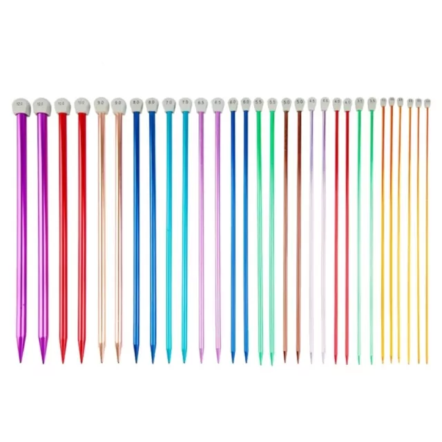 Straight Single Pointed Sweater Needle 2mm-12mm Colored Aluminum Knitting Needle
