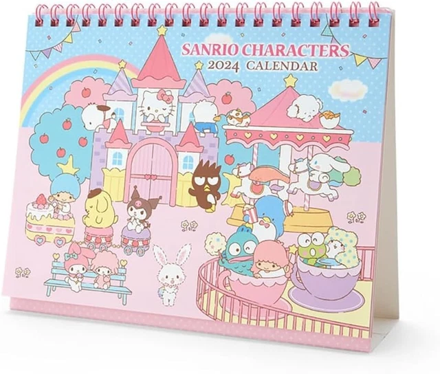 2024 CALENDAR SANRIO Characters Japanese DESKTOP Stickers Japan Kawaii