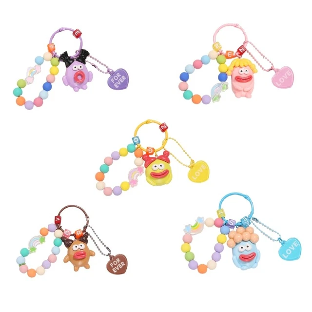 Sausage Mouth Monsters Doll Keyring Dopamine Keyholder for Backpack Pendant