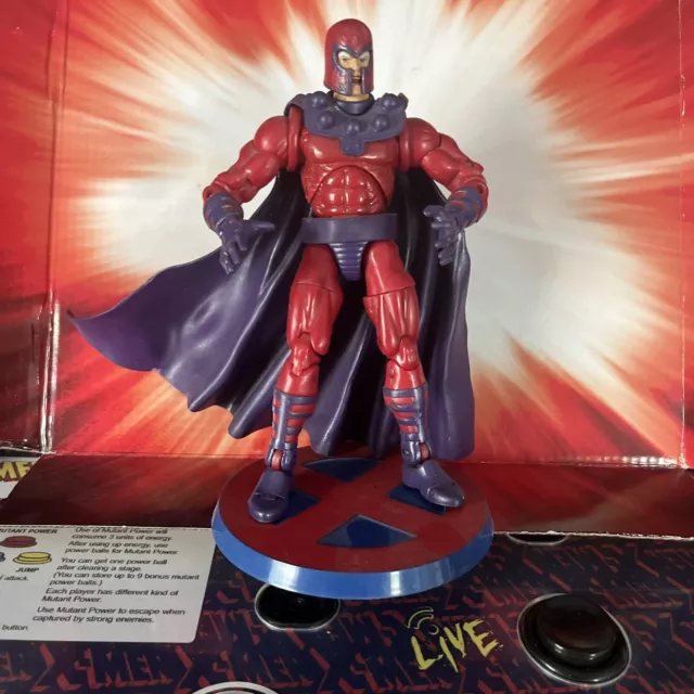 Marvel Legends Toybiz X-Men MAGNETO 6" Action Figure Compete With Helmet & Stand Marvel Legends Toybiz X-Men MAGNETO 6" Action Figure Compete With Helmet & Stand