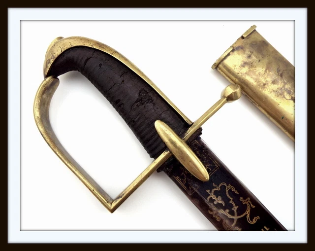 ANTIQUE FRENCH NAPOLEONIC Era Hussar Officer's Large Battle Sword