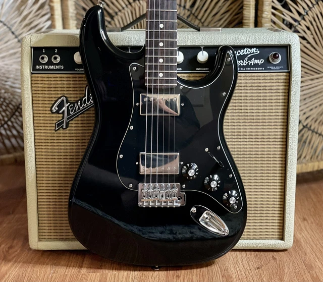 Fender Blacktop Stratocaster HH with Hard Case Black Rosewood Strat Humbucker