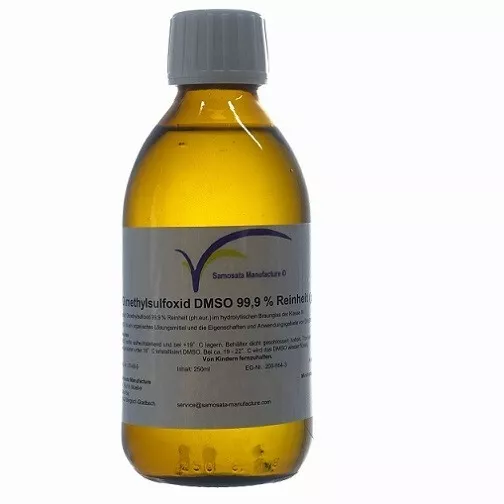 DMSO 250 ml (ph.eur.)  99,9 % Reinheit in hydrolytischem braunen Sirup Glas