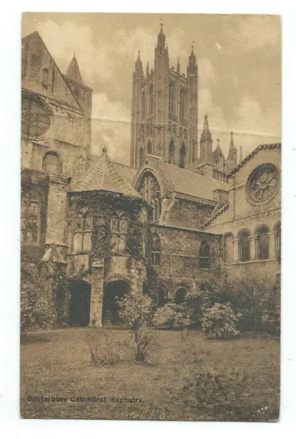 Kent Canterbury Kathedrale Baptisterium JG Charlton Canterbury Postkarte um 1910