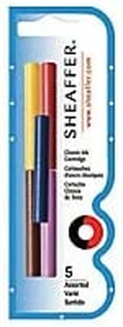 Sheaffer Skrip Fountain Pen Classic Ink Cartridge - Pack of 5, Assorted Colors