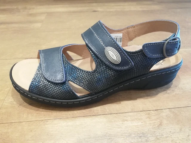 Turm Sandale Femmes Sandales Sandalette Sandalettes Bleu Marine Neuf