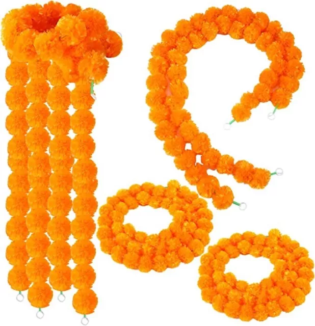 Exclusive 5ft Marigold Garland Flowers Artificial Indian Vine Wedding Decoration