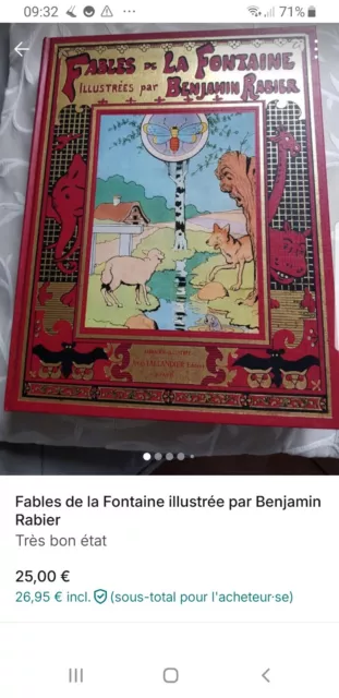Les Fables de La Fontaine illustrées par Benjamin Rabier / Éditeur Tallandier