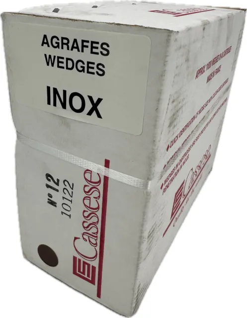 Cassese 40 Chargeurs Agrafes Inox 12 mm, Bois Tendre, 11000 Agrafes
