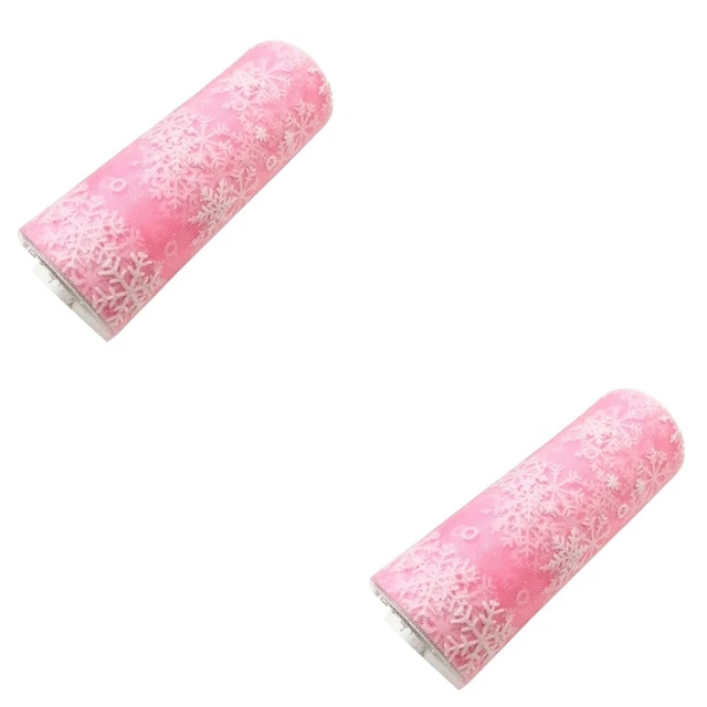 2x Weihnachten Bögen für Geschenke Weihnachten Tüll Band Schneeflocke Band Rolle 9