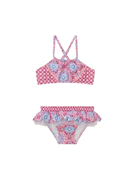 NWT SEAFOLLY Bohemian Jardin Apron Tankini Set Toddler sz 1  Multi  18891
