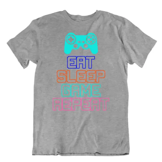 Eat Sleep Game Repeat Tshirt Gamer T-Shirt Funny Humor Tee Shirt