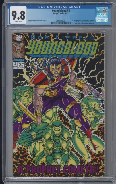 YOUNGBLOOD 2 CGC 9.8 1st PROPHET & ShadowHawk 1992 Liefeld 🎥