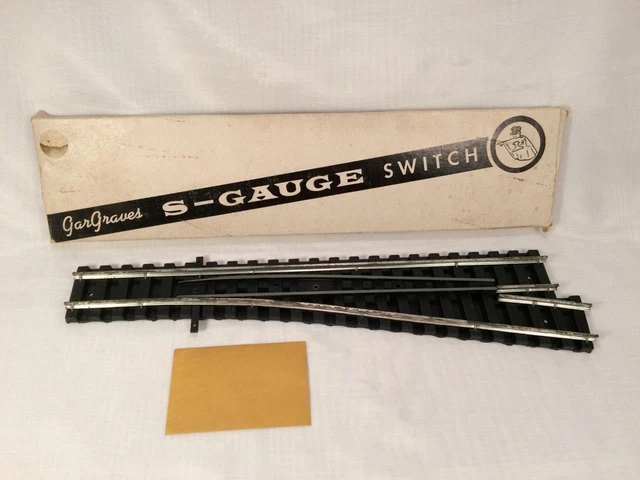 S Scale Gargraves S Gauge Turnout Switch Right Hand In Box With Pins