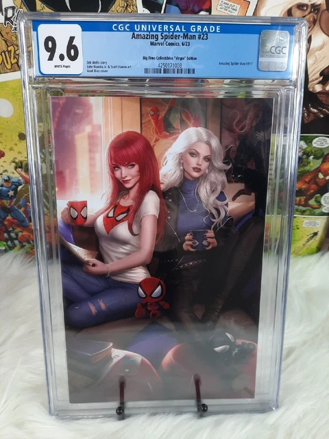 The Amazing Spider-Man 23 EXCLUSIVE VIRGIN LTD Ariel Diaz CGC 9.6 MJ BLACK CAT🔥