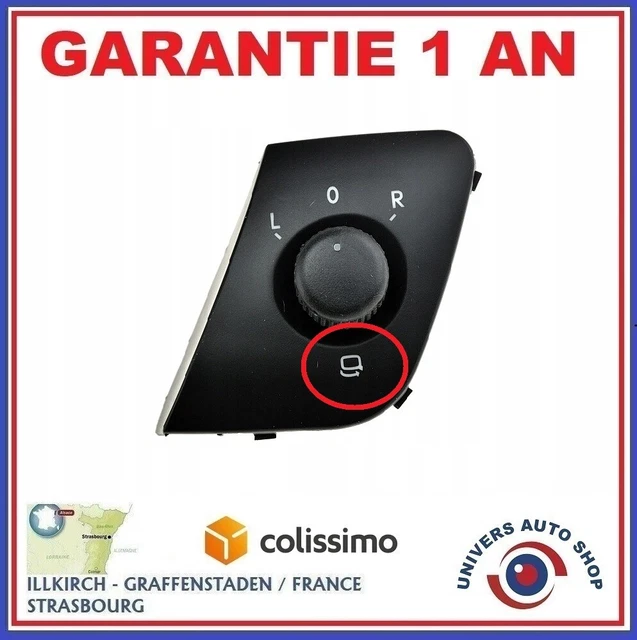 Bouton Commande d'Interrupteur  Ajusteur  miroir pour Ibiza 4 IV  OEM: 6J1959565