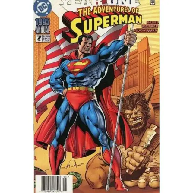 Adventures of Superman (1987 series) Annual #7 Newsstand in VF +. DC comics [m