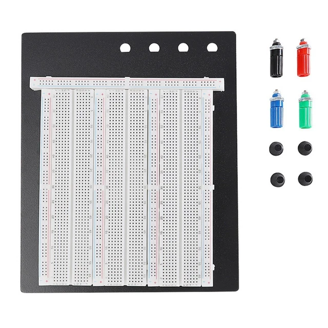 SOLDERLESS BREADBOARD WITH 2390 Tie Points and 4 Binding Posts for Easy ...
