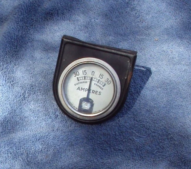 Vintage Faria Hot Rod Rat Rod Dash Amps Ampere Gauge0-30