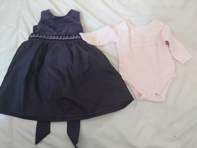 Enorme pacchetto di vestiti per bambine 9-12 mesi 40 articoli inc SUCCESSIVO, converse #1 10
