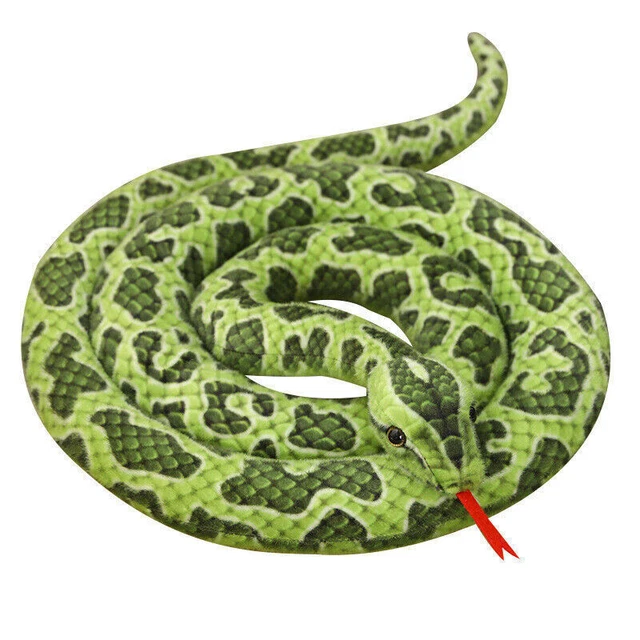 SNAKE STUFFED ANIMAL 200cm Long Python Snake Plush Lifelike Stuffed ...