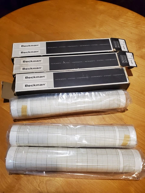 Beckman Controls Recorder Strip Paper 106770 Lot of 3