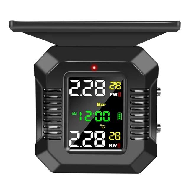 Sistema wireless di monitoraggio pressione pneumatici moto TPMS con display LCD