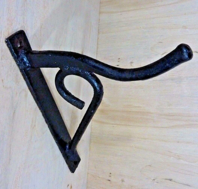 Old Heavy Duty Large Cast Iron Hook Hanger Bracket Assembly Hardware 10