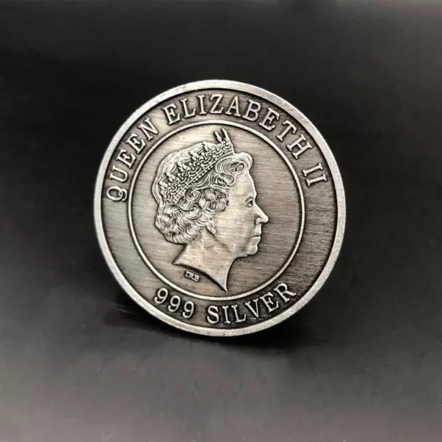 Queen Elizabeth II Tuvalu  Twelve Constellations Silver Plated Challenge Coin