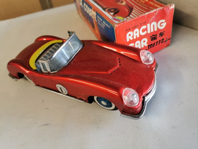 Voiture De Course Ancienne ML Paris, Tôle Lithographiée 26 Cm - Pièce De Collection