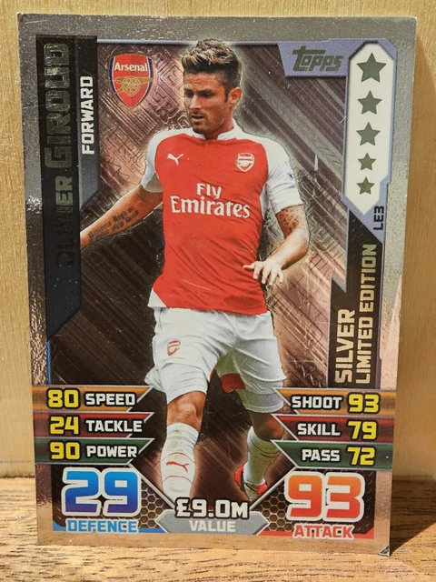 Match Attax Olivier Giroud 15/16 Season - Silver Limited Edition