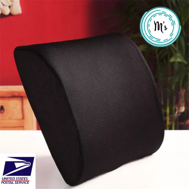 Office Chair Lumbar Support Cushion Car Seat Pillow Back Pain Relief Memory Foam