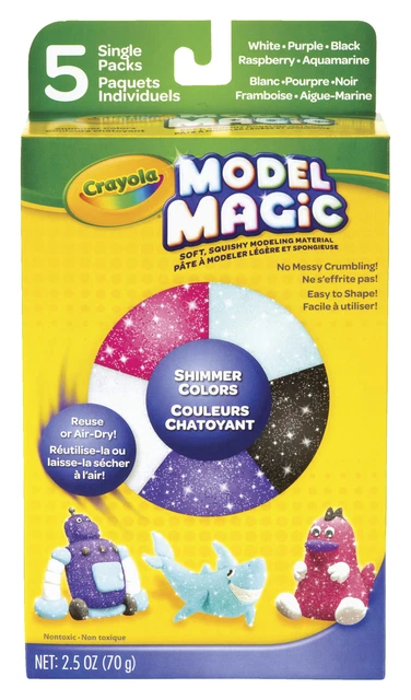 Juego de brillos de masa mágica no tóxica modelo Crayola, 2,5 oz, colores surtidos, conjunto de
