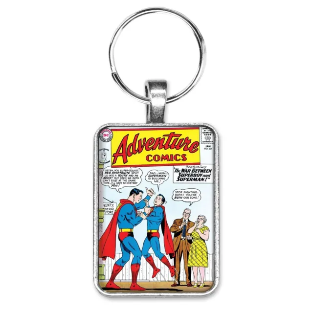 Adventure Comics #304 SUPERMAN SUPERBOY Cover Key Ring or Necklace Comic Jewelry