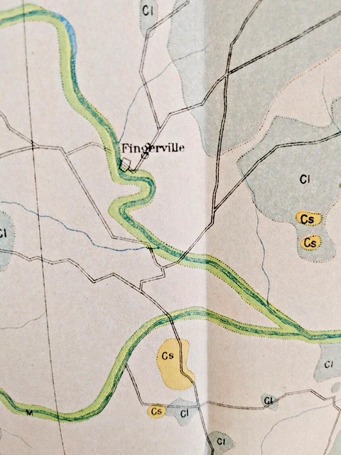 ANTIQUE 1903 MAP Campobello South Carolina area Inman Fingerville 36