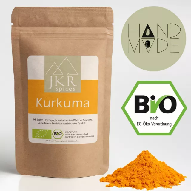 250g BIO Kurkuma gemahlen Kurkumapulver Curuma goldene Milch Gelbwurz Kurkumin